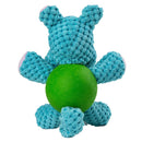 Plush Squeaky Pet Toys with Durable Chew Rubber Ball Body for Dogs Puppy Teething  Interactive Toy