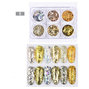 6Pcs 3D Glass Glitter Nail Sequins Set Aurora Shimmer Nail Decoration Nail DIY Art Decoration