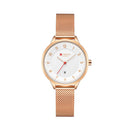CURREN 9035 Date Display Simple Design Women Wrist Watch Full Steel Quartz Watch