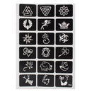 200Pcs Stencils Glitter Tattoo Accessories Girl Princess Body Art Airbrush Painting Kit