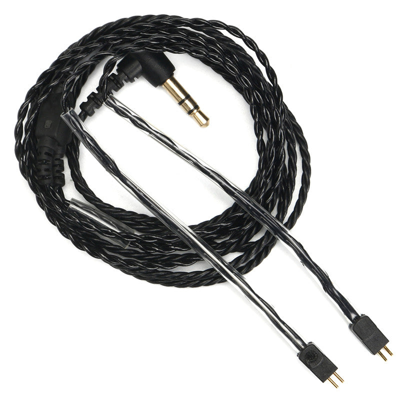 Black Replacement Earphone Cable 3.5mm Wire for Logitech UE18 JH13 Westone W4r UM3X 1964 A