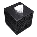 Square PU Leather Tissue Box Paper Holder Case Cover for Home Office Hotel