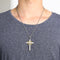 Trendy Silver Gold Men Cross Necklace Stainless Steel Charm Necklaces