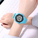 SYNOKE 9616 EL Display Silicone Strap Sport Watch 3ATM Waterproof Alarm Student Digital Watch