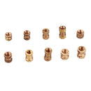 Suleve MXBN2 500Pcs M2/M2.5/M3 Metric Threaded Brass Knurl Round Insert Nut Assortment Set