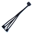 SATA to 3 Pin 4 Pin Fan Power Adapter SATA to 4 Way 24AWG Computer Extension Cable 27cm PVC Wire Cord SATA Power Cable