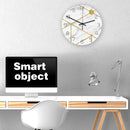 Loskii CC016 Creative Marble Pattern Wall Clock Mute Wall Clock Quartz Wall Clock For Home Office Decorations