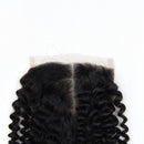 6A 4X4 Kinky Curly Virgin Hair Lace Closure Wave Brazilian Human Hair Closures Free Middle Par