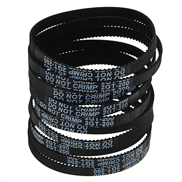 FLSUN 10PCS GT2 Loop Rubber 6mm Width 2mm Pitch 200-2GT Timing Belt For 3D Printer