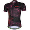 AOGDA Unisex Petal Black Short Sleeve Cycling Jersey Outdoor Sports Summer Polyester Mesh Breathable