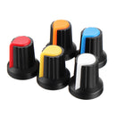 30pcs WH148 Potentiometer Knob 15X17mm 6mm Shaft Hole AG2 Yellow Orange Blue White Red Power Amplifier Knob 5 Color