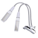 Indoor 50W LED Grow Light Double Head Adjustable Gooseneck Full Spectrum Lamp 88LEDs Dimmable Lamps With Timer For Greenhouse Plants Vegetable Flower