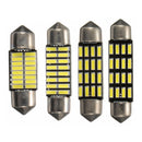 2PCS 31mm/36mm/39mm/42mm 4014 SMD LED Car Interior Reading Lights Festoon Dome Bulbs CANBUS Error Free White