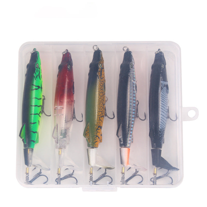 ZANLURE 5 Pcs 13cm 16g Fishing Lure Rotating Hard Fishing Baits