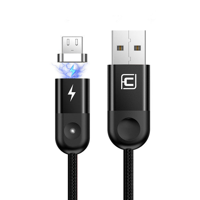 CAFELE Mciro USB LED Magnetic Braided Fast Charging Data Cable 1m For Xiaomi 6 Mi A1 S9 S9