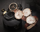 REBIRTH RE203 Casual Style Women Wrist Watch Decorative Little Dials Quartz Watch