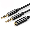 Ugreen Headphone Splitter 3.5mm Female to 2 Male Mic Audio Cable Splitter Cable Headset for PC