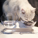 1/2 PCS Bowl Oblique Mouth Double Bowl Drinking Food Bowl Neck-protection Pet Bowl