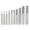 10pcs 2-10mm 4 Flute Milling Cutter HSS-Al  End Mill Cutter CNC Tool