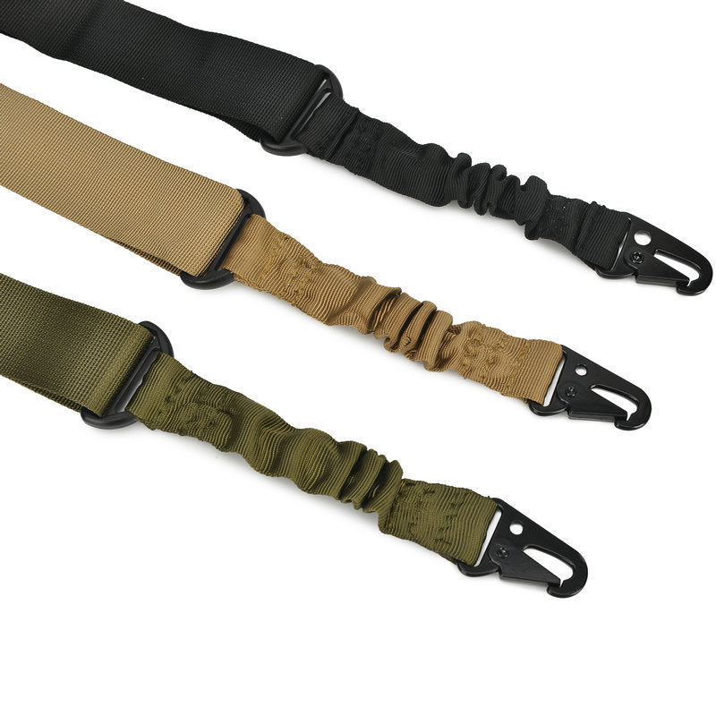 Multifunctional Tactical Belt Nylon Hanging Rope Elastic Adjustable Buckle Bungee Sling For Outdoor Camping Shooting