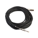 REXLIS BK3127-3 1/1.8/ 3M 3-Pin Male to Mono Female Shielded Microphone Audio Cable
