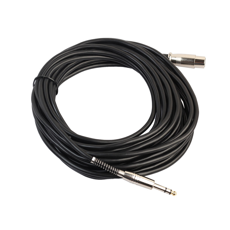 REXLIS BK3127-3 1/1.8/ 3M 3-Pin Male to Mono Female Shielded Microphone Audio Cable