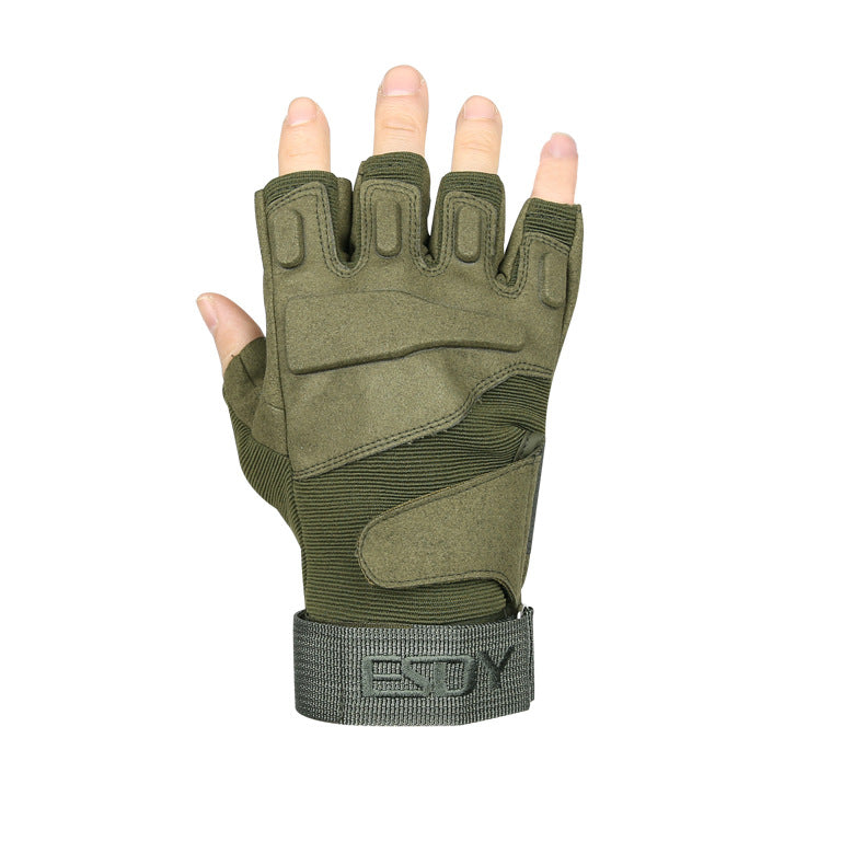 ESDY  Men Half Finger Army Military Tactical Lifting Soft Gloves Outdoor Sports Gym