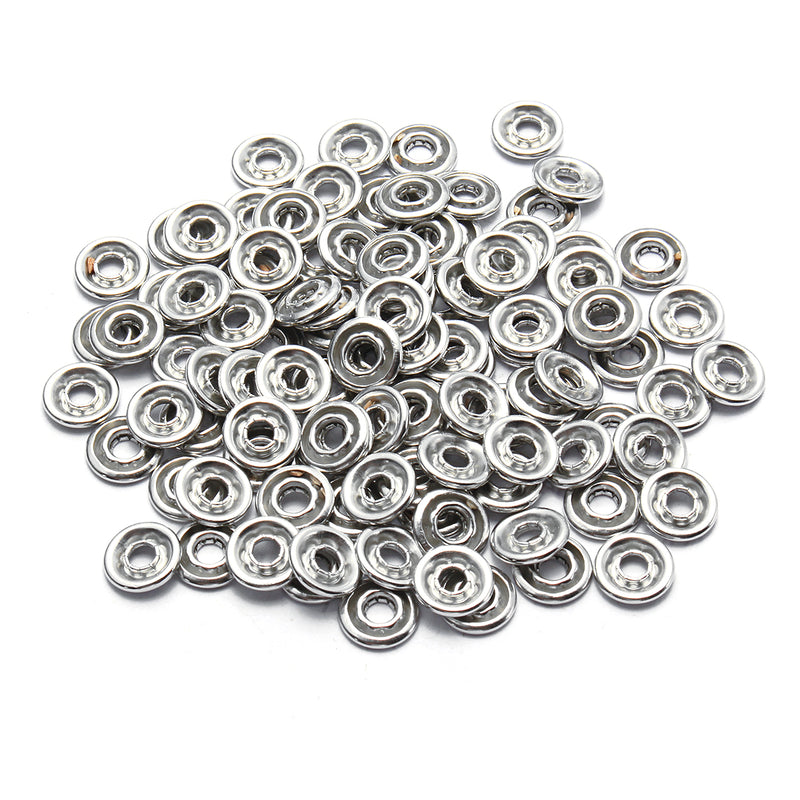 9.5mm 100 Sets 10 Colors Prong Ring Press Studs Snap Fasteners Clip Plier