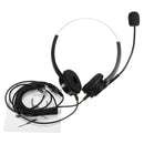 RJ11 Call Center Headset Telephone Corded Wired Microphone Office Head Phone