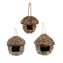 Straw Birdhouse for Parrot Hamster Small Animal's Cage Birds Breeding Bird House Home Hanging Decorations