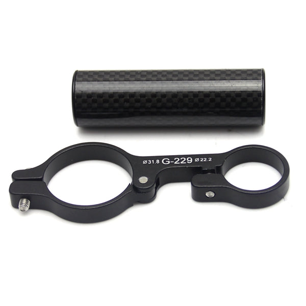 31.8mm Road Bicycle Bike Handlebar Extension Light Mount Carbon Fiber Extender Holder For Flashlight