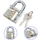 Transparent Cutaway Inside View Of Practice Padlock Lock Locksmith Trainer Skill Pick with Two Keys