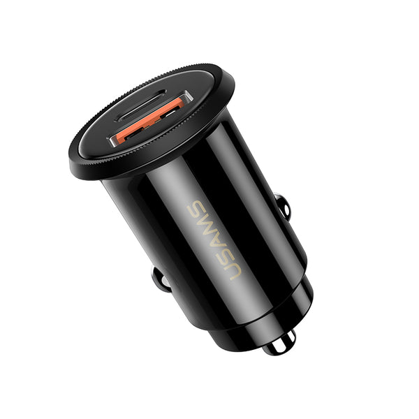 Usams C12 QC3.0 Quick Mini USB Car Charger 30W PD Fast Charging Car Charger for iPhone 11/11pro max