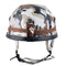 BYB Retro Cruiser Half Face Helmet Motorcycle Riding Leather Camouflage/Black