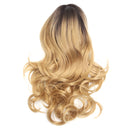 Women Wig Full Synthetic Long Wavy Hair Ombre Blonde Party Wigs