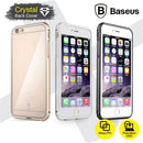 BASEUS 2 in 1 Aluminum Bumper Frame Clear PC Back Case Cover For Apple iPhone 6 6 Plus