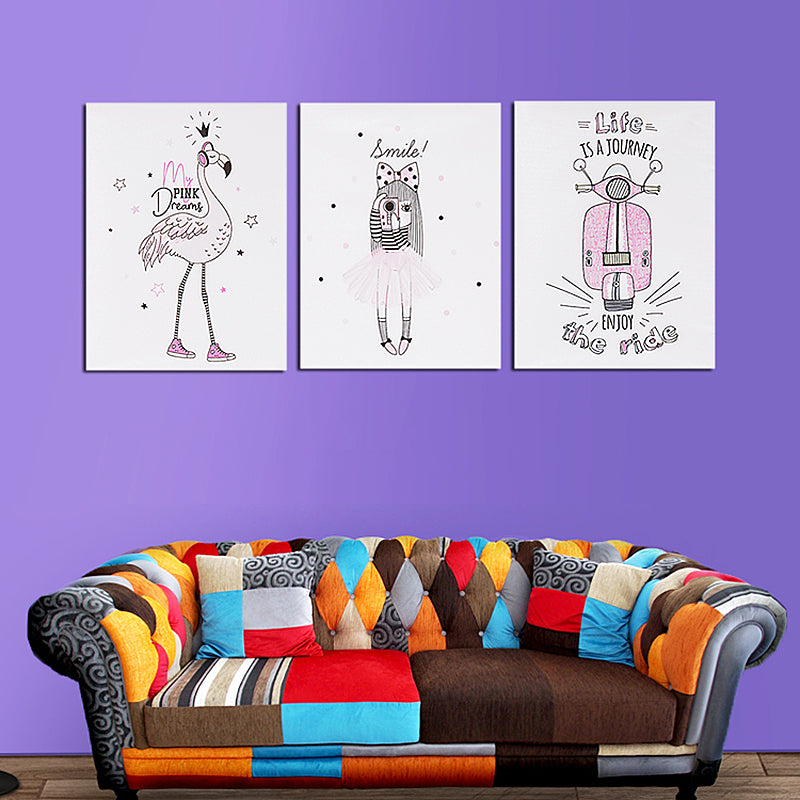 Bedroom Bedside Hanging Paintings Print Children Room Frameless Wall Art Pictures