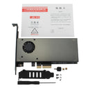 JEYI SK9 M.2 NVMe SSD Adapter NGFF to PCIE3.0 X4 X8 X16 Aluminum Cover Cooling Fan Dual Interface