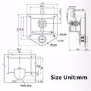 Handle Lock Tool Box for Truck Trailer Camp Stainless Steel Folding T Shape