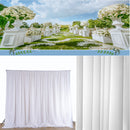 White Sheer Silk Drapes Panels Hanging Curtains Backdrop Home Wedding Party Decor