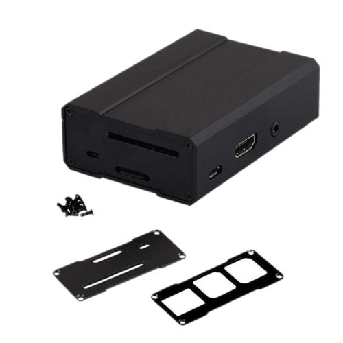 Premium Aluminum Alloy Metal Case Shell Enclosure Box With Anti-slip Drops For Raspberry Pi 2/3