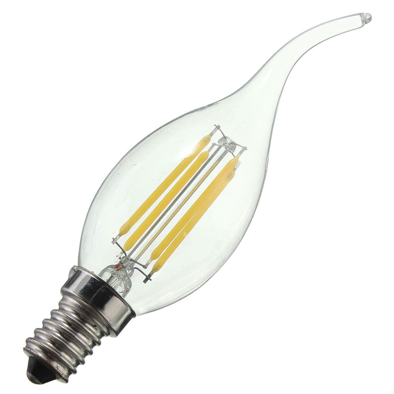 Dimmable E14 4W COB Edison Filament Bulb LED 400Lm Candle  Light Candle AC220V