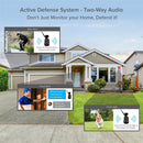 720P Black US Plug Wireless Camera Outdoor HD Wifi Remote Home IP Camera Two-Way Voice Intercom Waterproof Monitoring External Speaker Microphone with Card