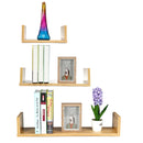 60X15cm High Gloss U-shaped Wall Shelf Bracket Floating Shelves Home Decorative Cube