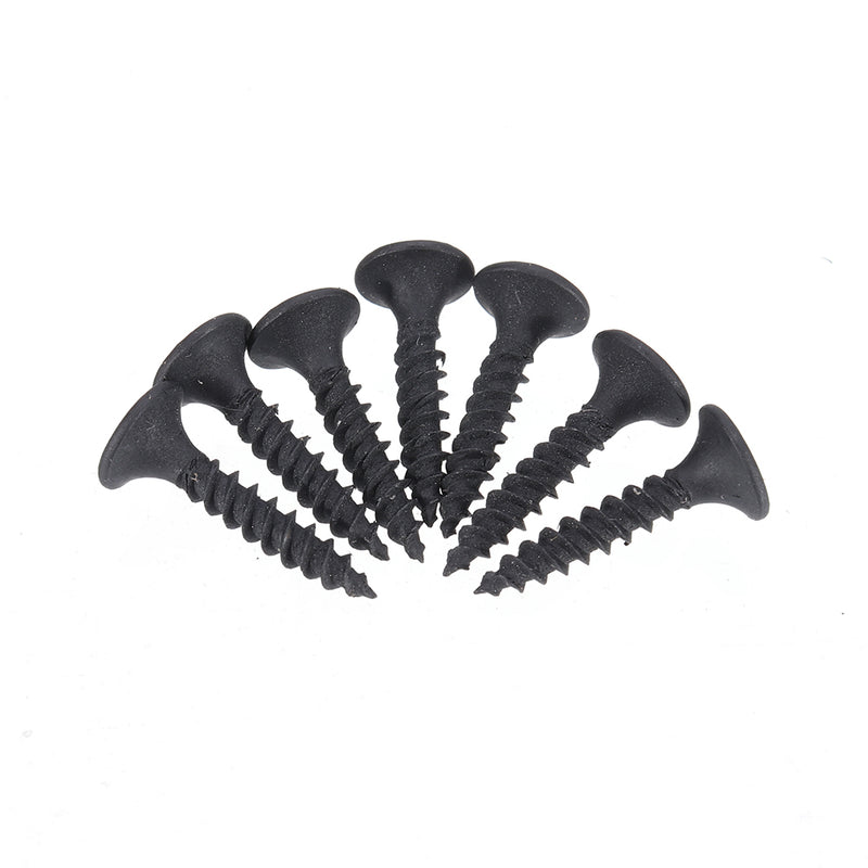 Suleve M3.5CP2 1000Pcs M3.5 20mm Corss Black Recessed Flat Head Self Tapping Ash Phosphorus Drywall Metric Threaded Wood Screw Nail Bolt