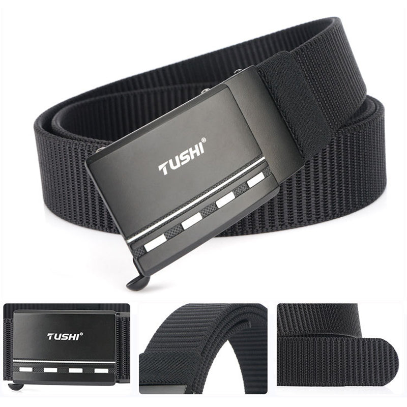 TUSHI 125cm x 3.4cm Nylon Zinc Alloy Buckle Tactical Belt Casual Belts Waist Belts