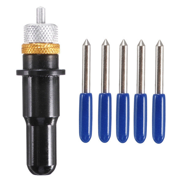 12mm Black Cutting Plotter With 5pcs Blades 30/45/60 Degree for Roland Vinyl Cutter Blade Holder