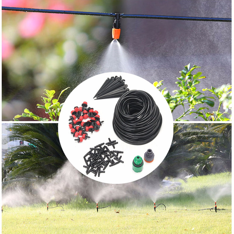 DIY 25m Micro Drip Irrigation System Auto Timer Self Plant Watering Garden Hose