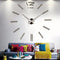 Modern DIY Wall Clock Large Frameless 3D Wall Clock Mirror Stickers Silent Home Living Room Office D