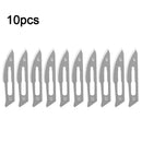 10Pcs Carving Surgical Blades DIY Cutting Tool PCB Repair Animal Surgical Tool with Handle